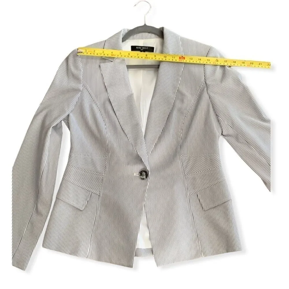 nine West Pin Striped Blazer - Picture 8 of 10
